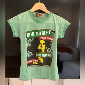SOLD: Bob Marley Green Tshirt S